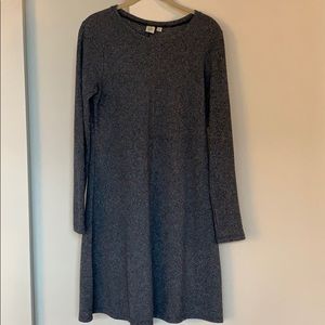 Gap Blue Textured Knit Sweater Dress